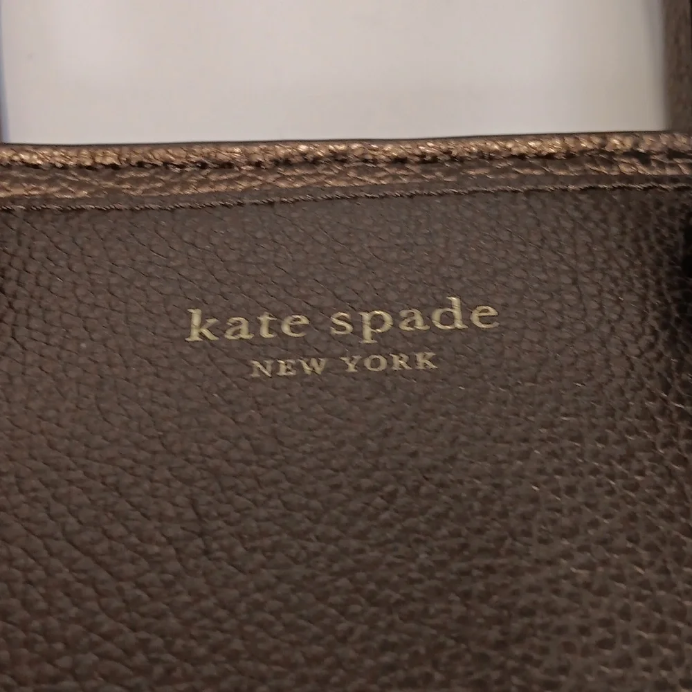 Kate Spade NWT Eva Zip Top Satchel  Metallic Bronze Purse with Crossbody straps